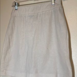White Linen Skirt